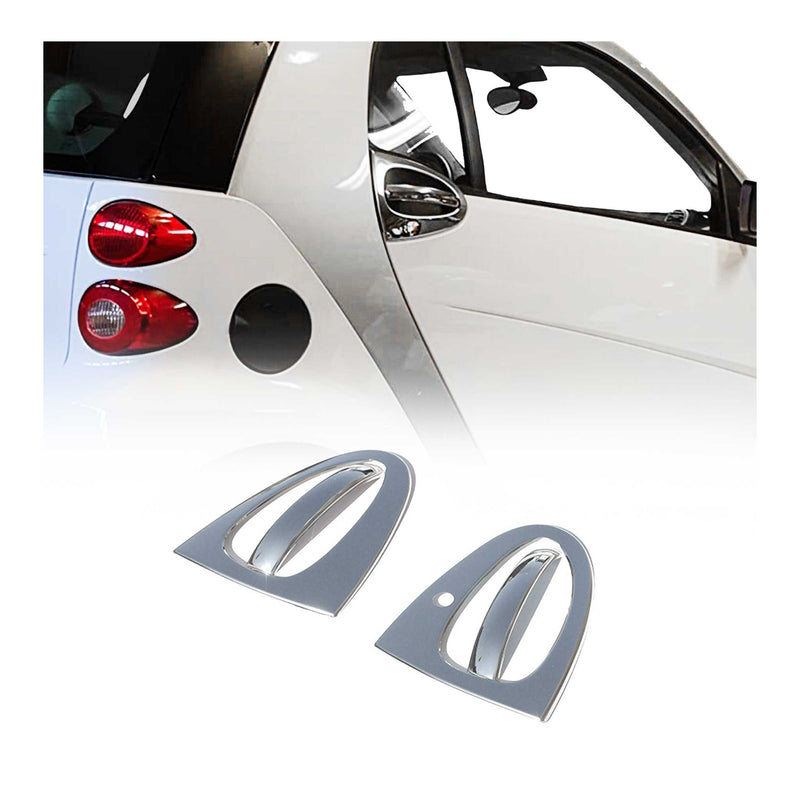Copri maniglia porta, copri maniglia porta per Smart ForTwo 2007-2015, acciaio inossidabile, argento, 4 pezzi