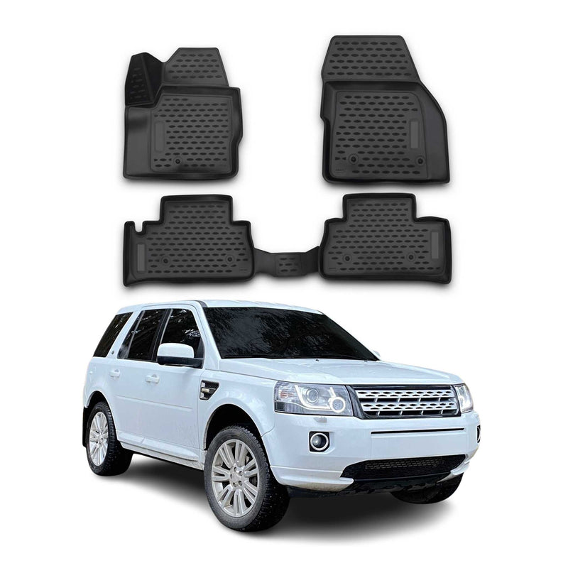 Tappetini Land Rover Freelander 2012-2014 in TPE nero, 4 pezzi