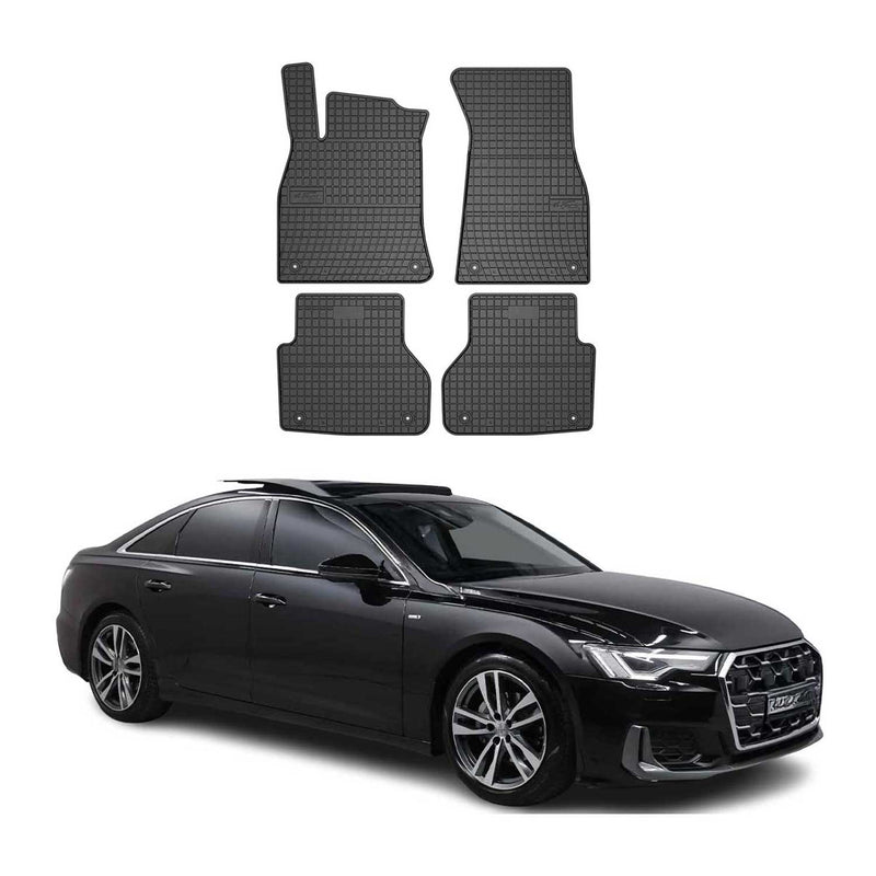 2018-2025 Audi A6 Limo Avant Allroad C8 Fußmatten Gummi Schwarz 4 tlg