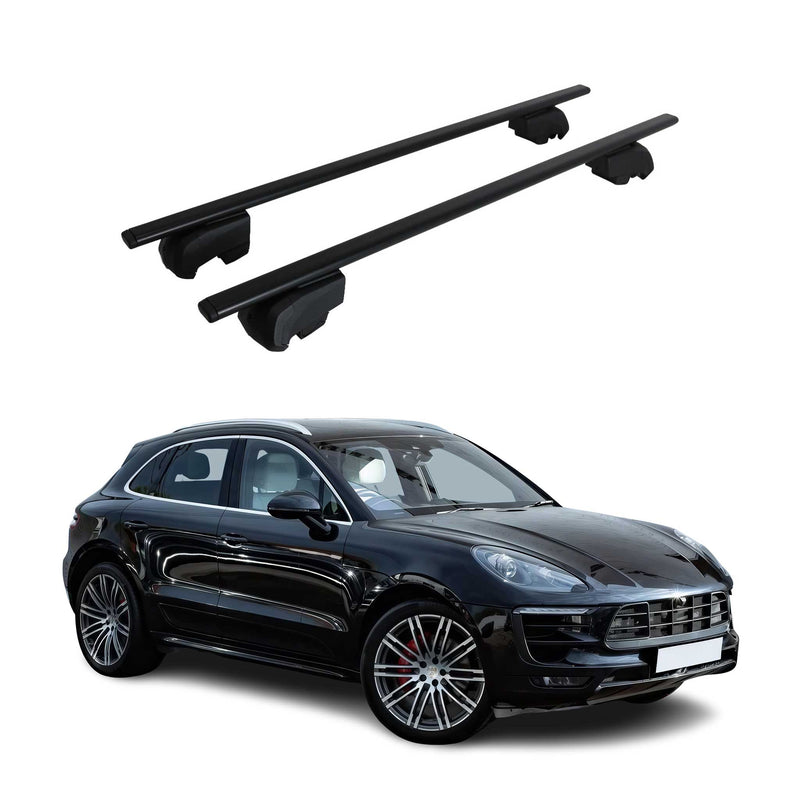 Portapacchi da tetto per Porsche Macan 2014-2023, portapacchi base ABE, nero