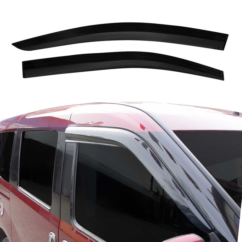 2 deflettori antivento e antipioggia per VW Caddy 2021-2025 in acrilico scuro
