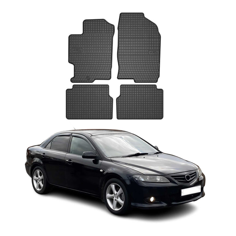 Tappetini in gomma neri per Mazda 6 2002-2007, 4 pezzi