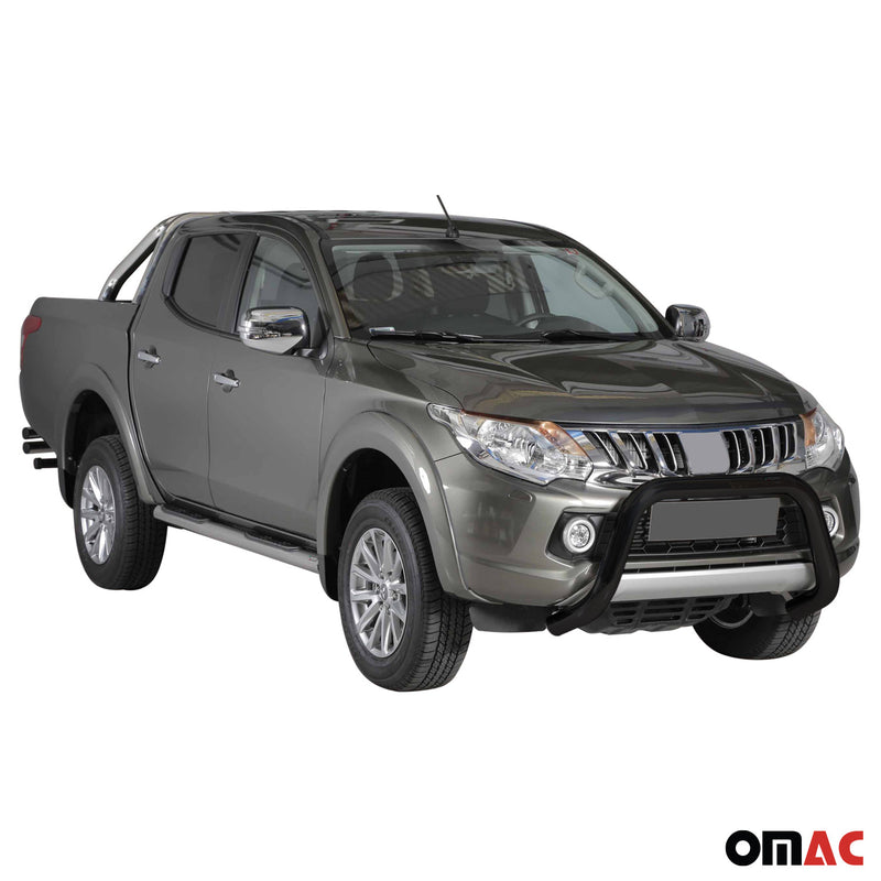 Protezione anteriore per Mitsubishi L200 2015-2018 ø76mm acciaio nero