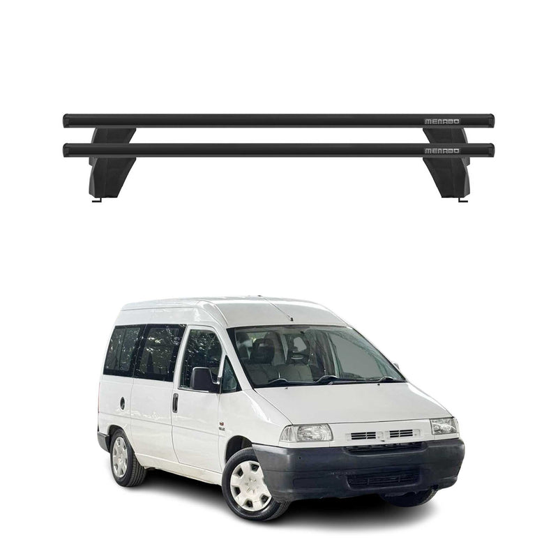 Menabo Dachträger Grundtäger für Fiat Scudo 1994-2007 75kg Alu Schwarz 2 tlg