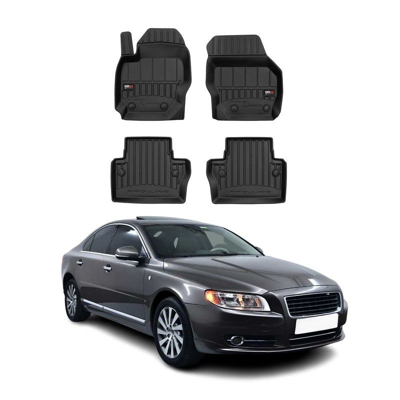 Tappetini in TPE neri per Volvo S80 XC70 V70 2007-2016, 4 pezzi