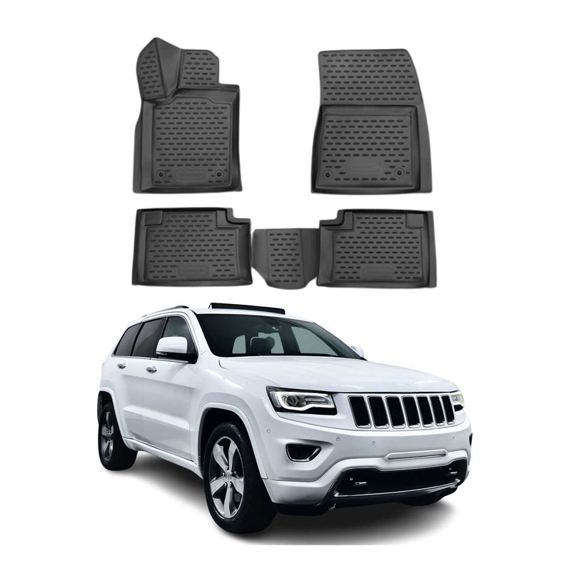 Tappetini in gomma OMAC per Jeep Grand Cherokee 2013-2015, TPE, neri, 4 pezzi