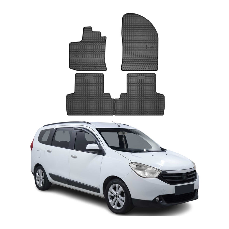 Tappetini in gomma Dacia Lodgy 2012-2024 neri 4 pezzi