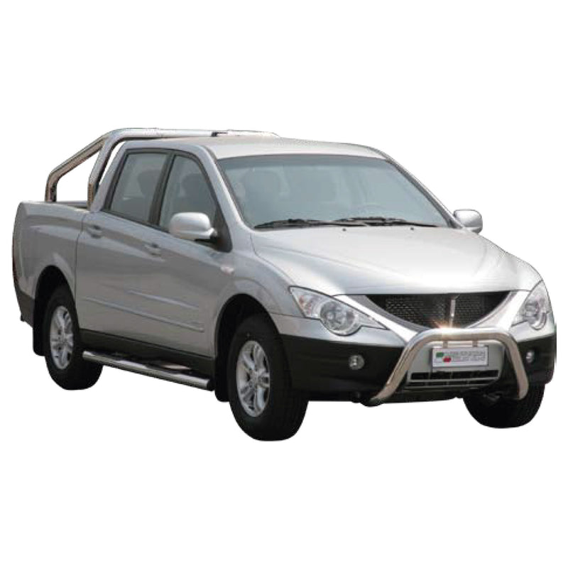 Barra di protezione anteriore per Ssangyong Actyon Sports 2007-2012 ø76 grigio acciaio