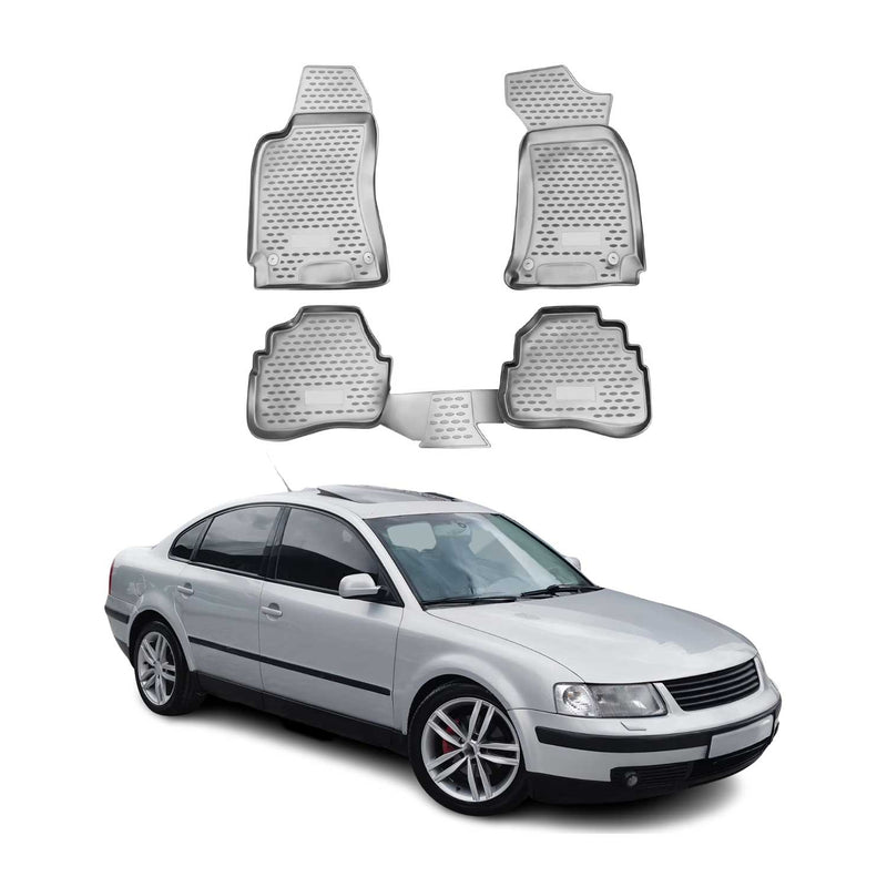 1996-2005 VW Passat B5 Fußmatten TPE Grau 4 tlg