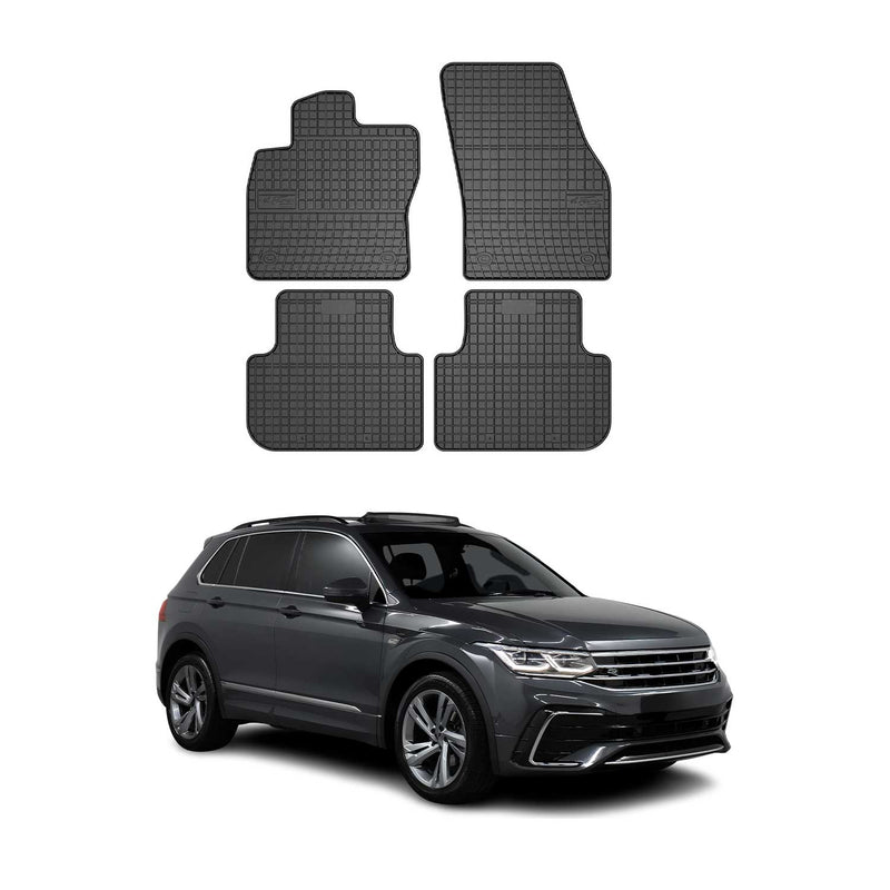 2016-2025 VW Tiguan Fußmatten Gummi Schwarz 4 tlg