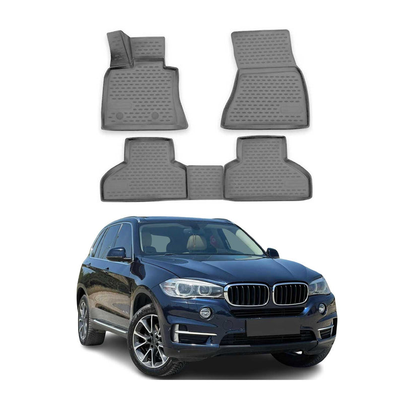 Tappetini BMW X5 F15 F85 2013-2018 in TPE grigio 4 pezzi