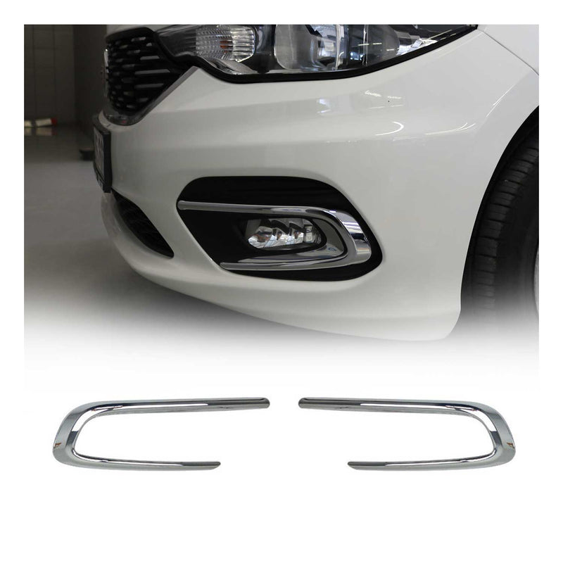 Cornice fendinebbia per Fiat Tipo 2015-2020 cromata ABS argento 2 pezzi
