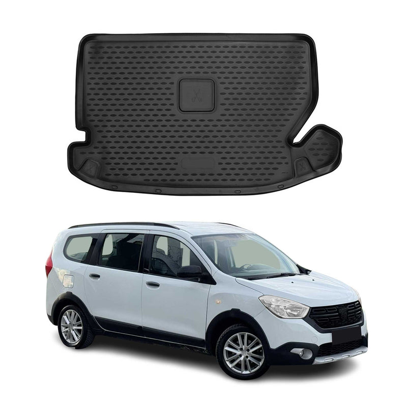 Tappetino per bagagliaio in gomma per Dacia Lodgy Stepway 2017-2024 7 posti