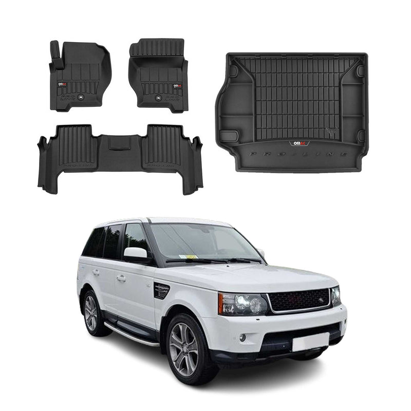 Tappetini e vassoio per bagagliaio OMAC per Land Rover Range Rover Sport 2005-13 in gomma