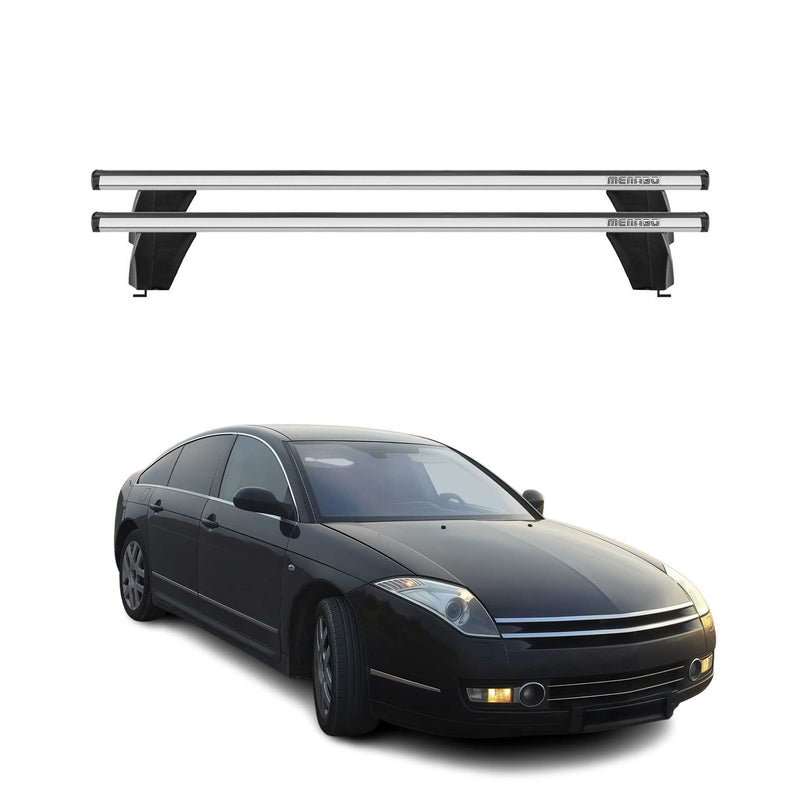 Menabo Dachträger Grundtäger für Citroen C6 2005-2012 75kg Alu Silber 2 tlg