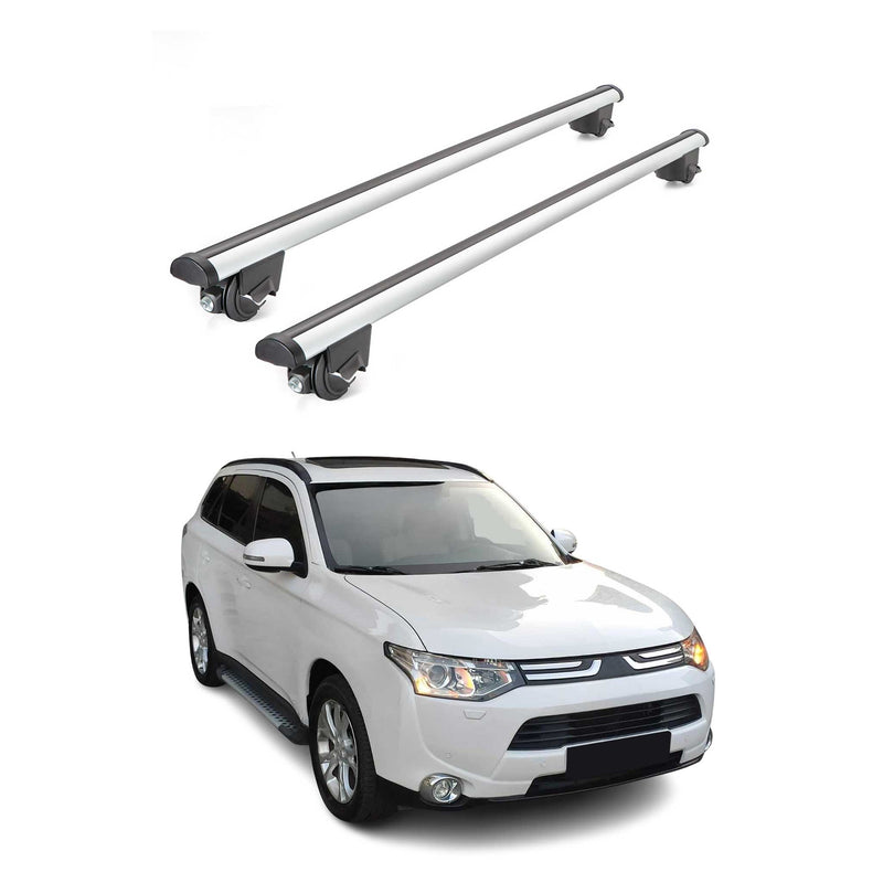 Dachträger Grundtäger für Mitsubishi Outlander 2012-2021 100kg Alu Silber 2x ABE