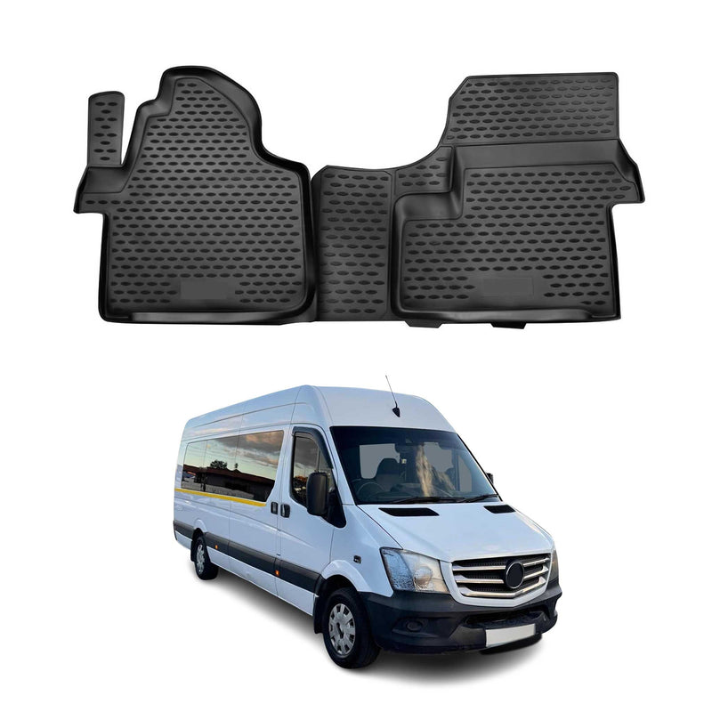 2006-2018 Mercedes Sprinter W906 Fußmatten TPE Schwarz 2 tlg