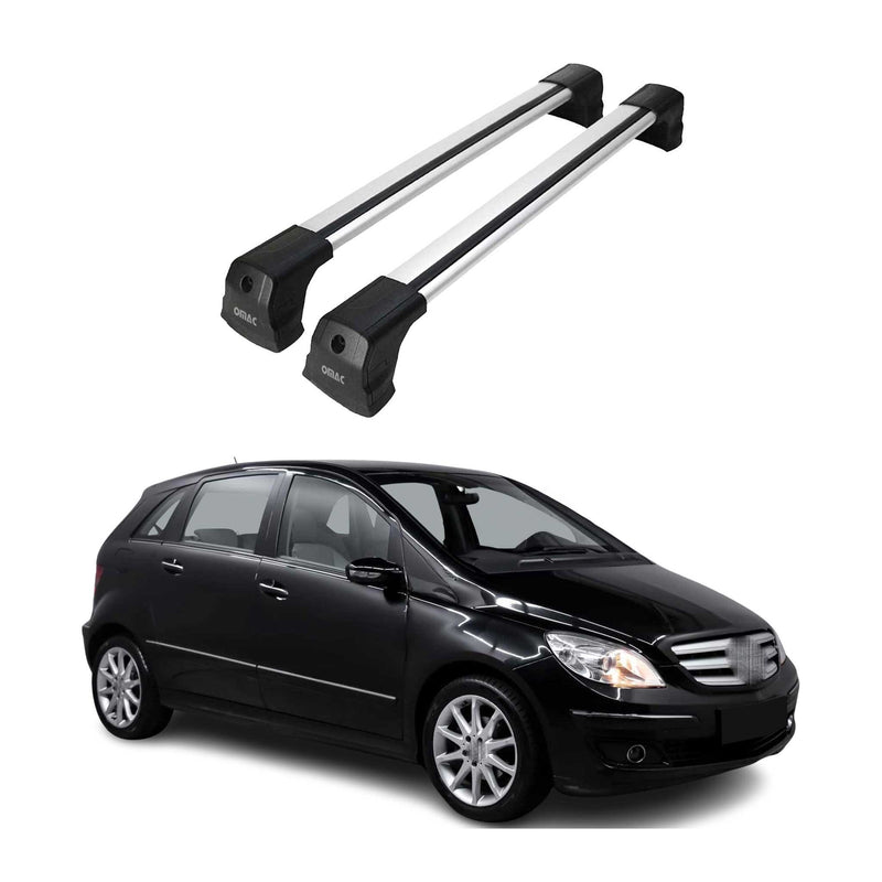 Dachträger Gepäckträger für Mercedes B Klasse T245 2005-2011 Aluminium Grau