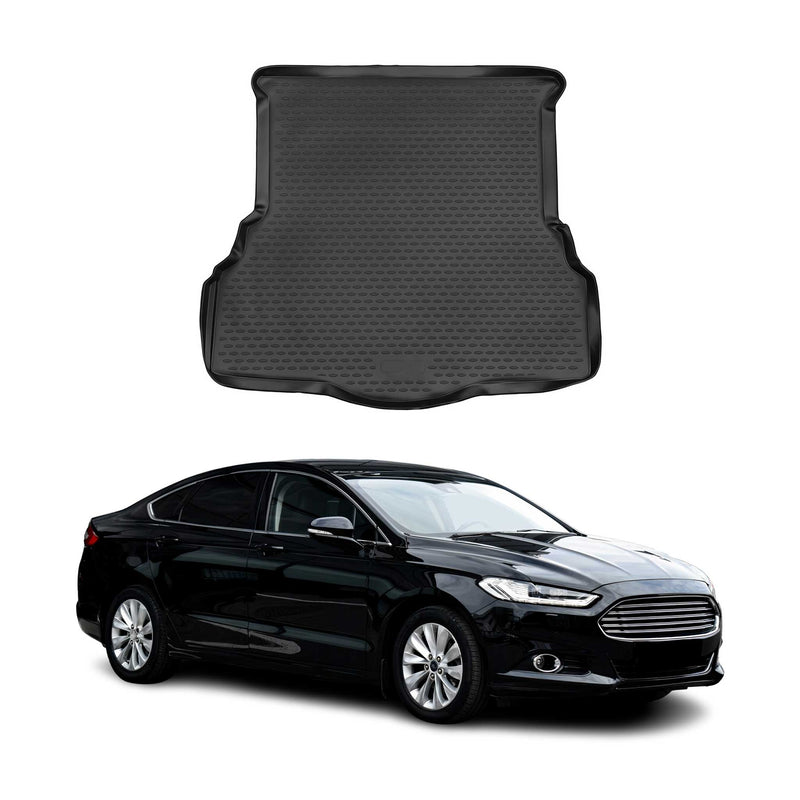 Vasca per bagagliaio per Ford Mondeo mk5 Berlina 2014-2022 Gomma TPE Nero