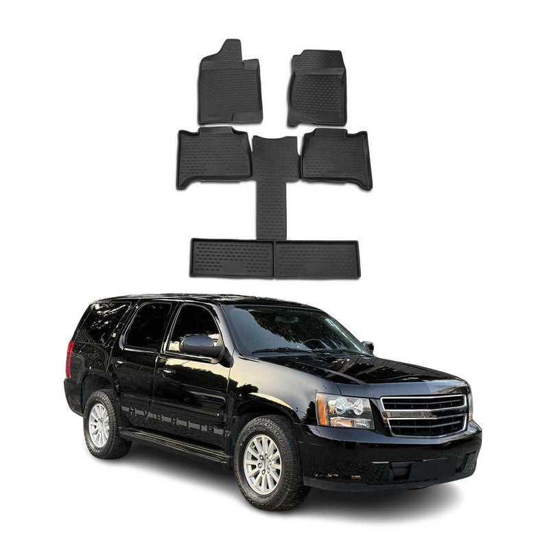 Tappetini Chevrolet Tahoe 2007-2014 in TPE nero, 6 pezzi