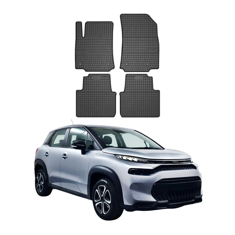 Tappetini in gomma Citroen C3 Aircross 2018-2024 neri 4 pezzi