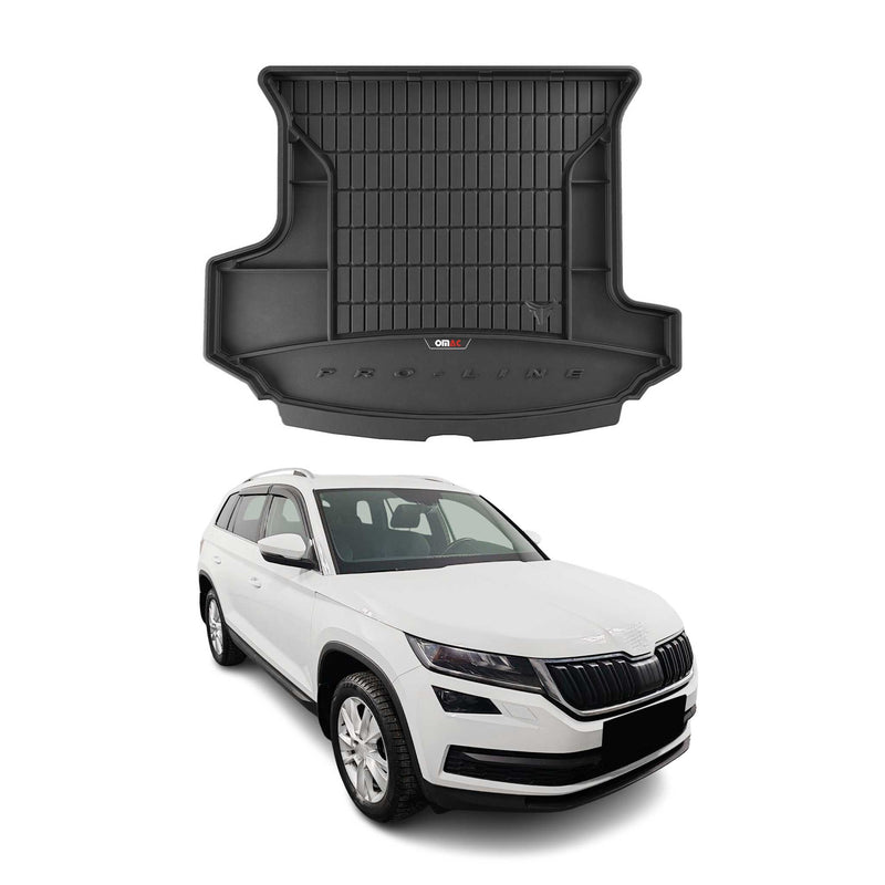 Vassoio portabagagli in gomma OMAC per Skoda Kodiaq 2016-2025, vassoio portabagagli in TPE, nero