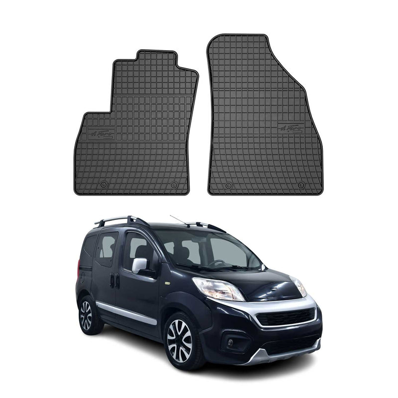 Tappetini Fiat Qubo Fiorino 2008-2024 TPE Nero 2 pezzi