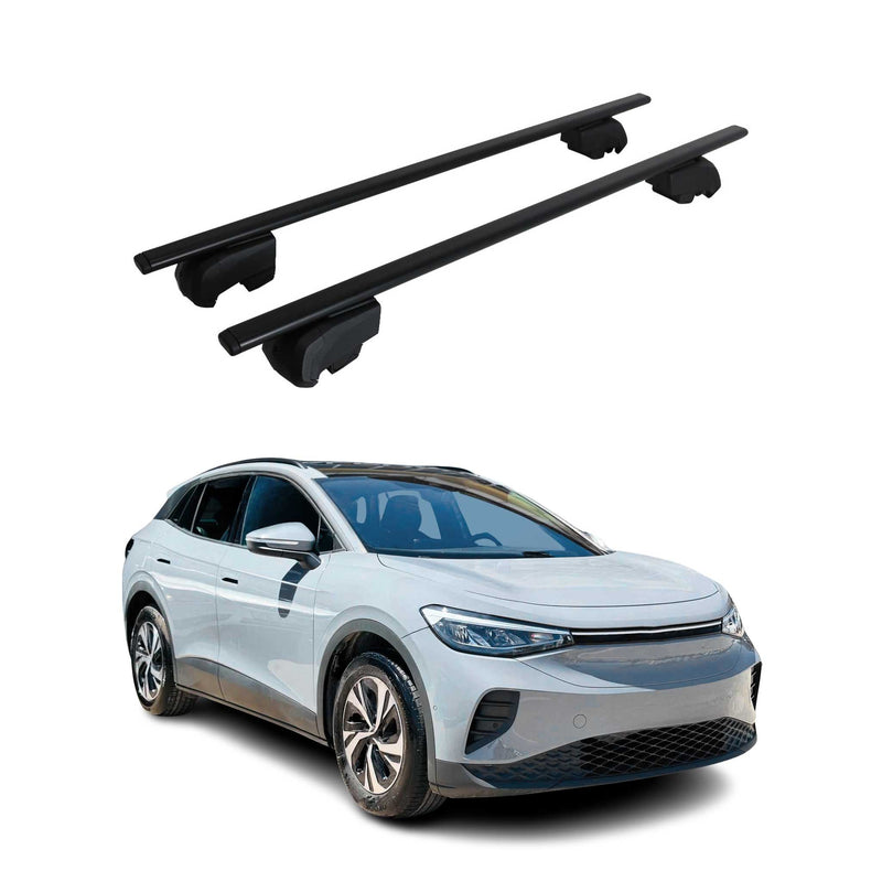 Portapacchi da tetto per VW ID.4 2020-2023 barre trasversali ABE alluminio nero 2x