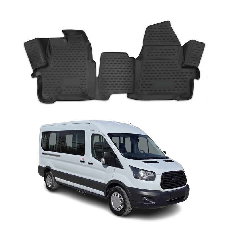 Tappetini Ford Transit 2014-2025 in TPE nero, 2 pezzi