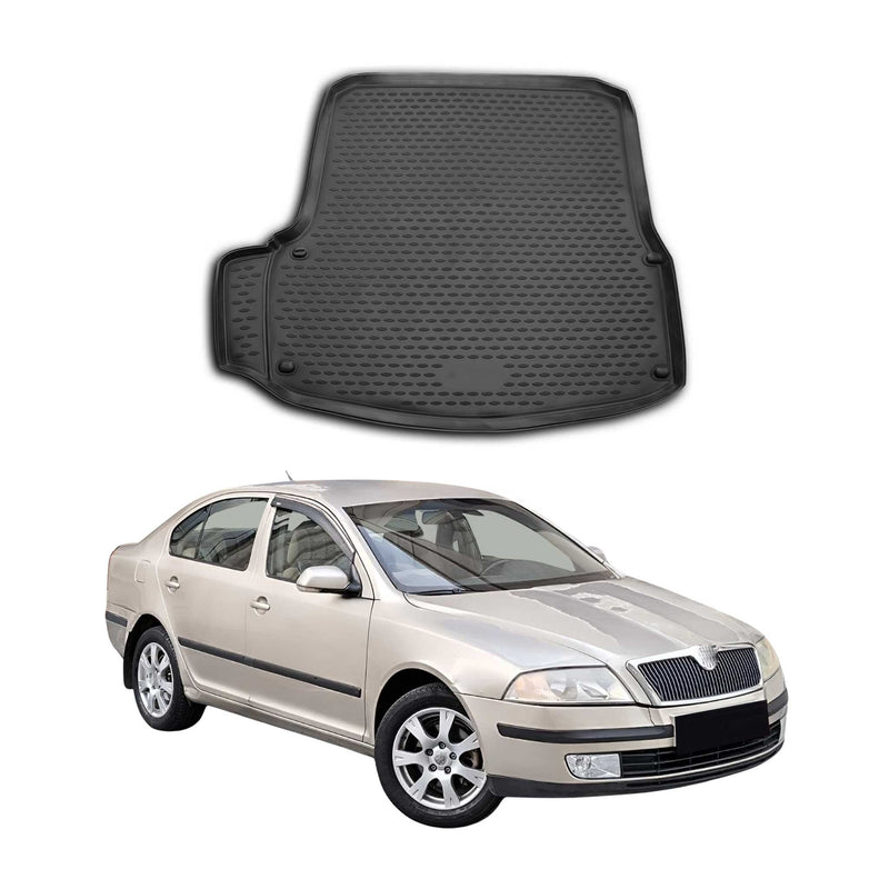 Tappetino per bagagliaio in gomma TPE per Skoda Octavia 2004-2013, nero
