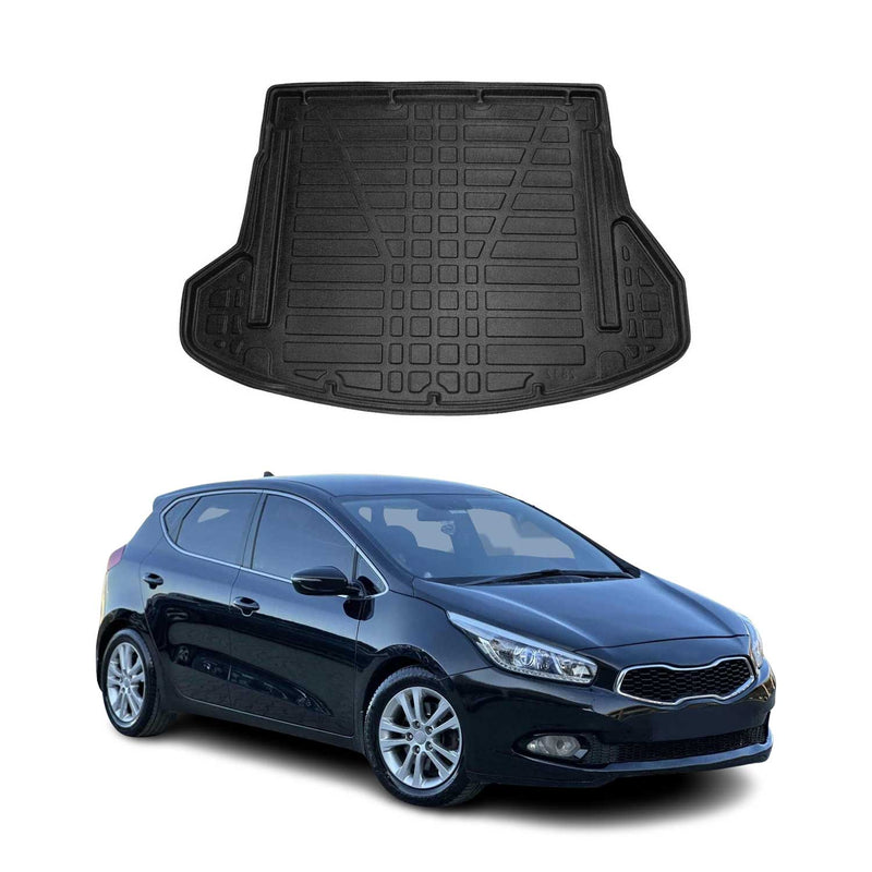 Vasca baule per Kia Ceed Estate 2012-2018 Gomma TPE Nero