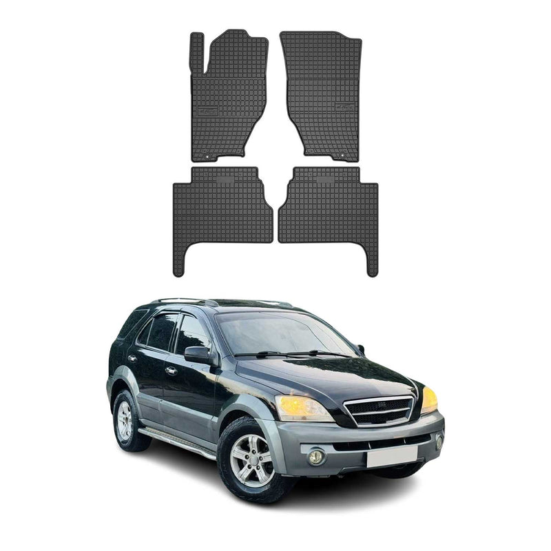 Tappetini in gomma neri per Kia Sorento 2002-2009, 4 pezzi