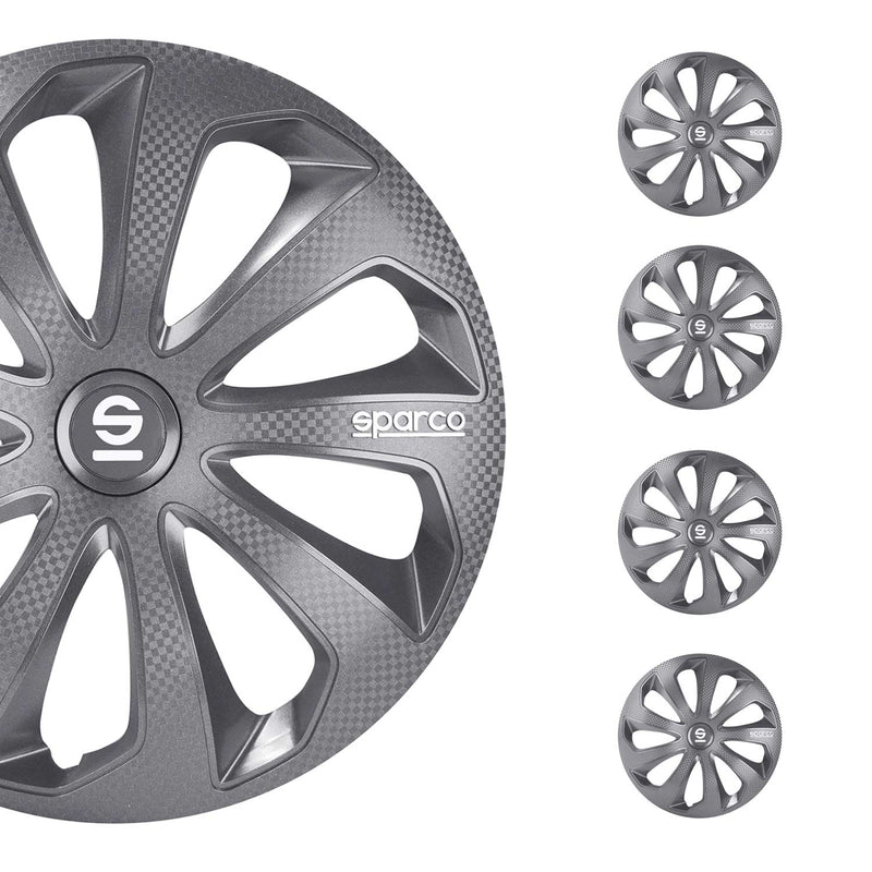 Coprimozzi Sparco 16 pollici Sicilia Grigio Carbonio 4 pezzi