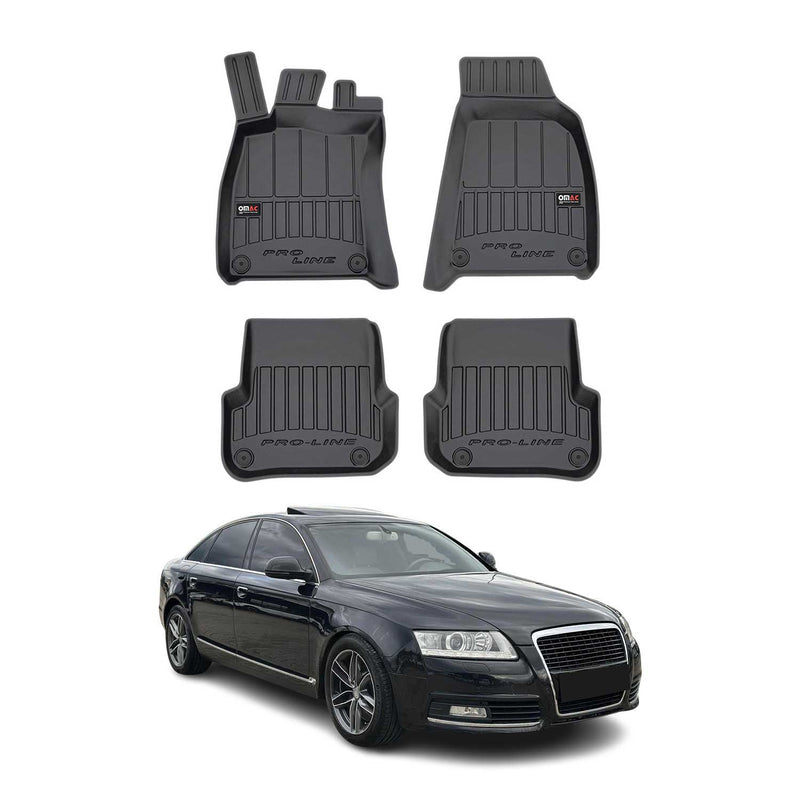2004-2008 Audi A6 C6 Limo Allroad Avant Fußmatten TPE Schwarz 4 tlg