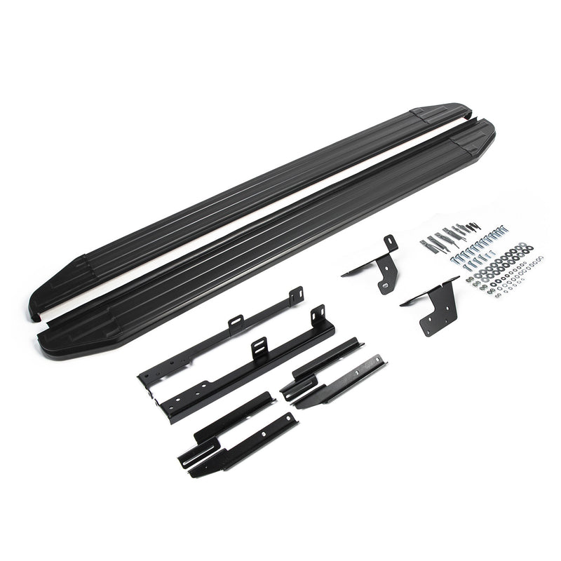 Minigonne laterali per pedane laterali per Nissan Qashqai J10 2006-14 ABE Nero Alu