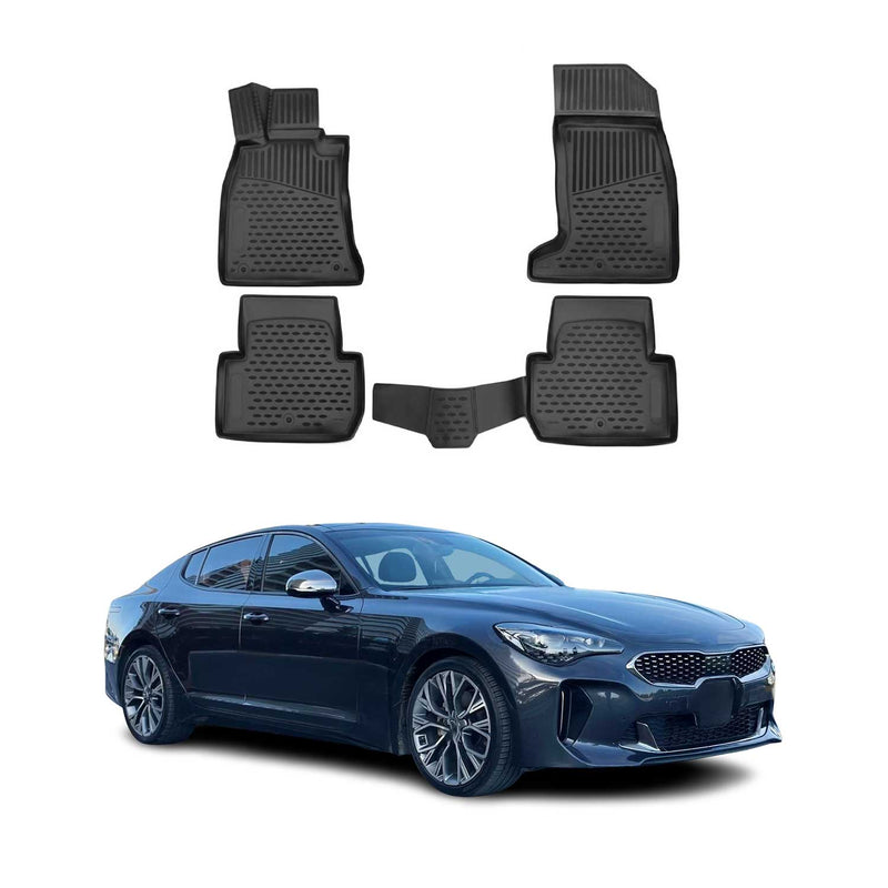 2017-2021 Kia Stinger Fußmatten TPE Schwarz 4 tlg