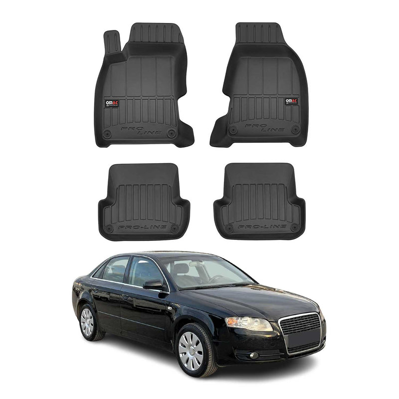 2004-2008 Audi A4 B7 Limo Avant Fußmatten TPE Schwarz 4 tlg