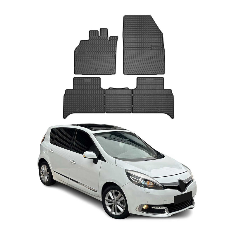 Tappetini Renault Scenic 2009-2016 TPE Nero 5 pezzi