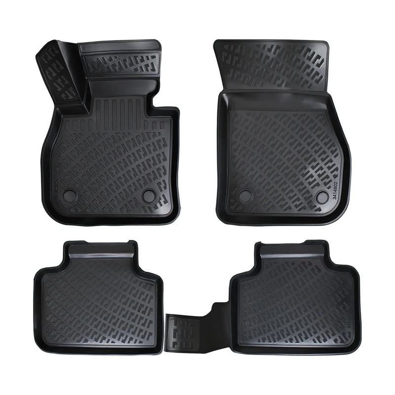 Tappetini auto OMAC in gomma neri per BMW Serie 2 Active Tourer F45 2014-2021, 4 pezzi
