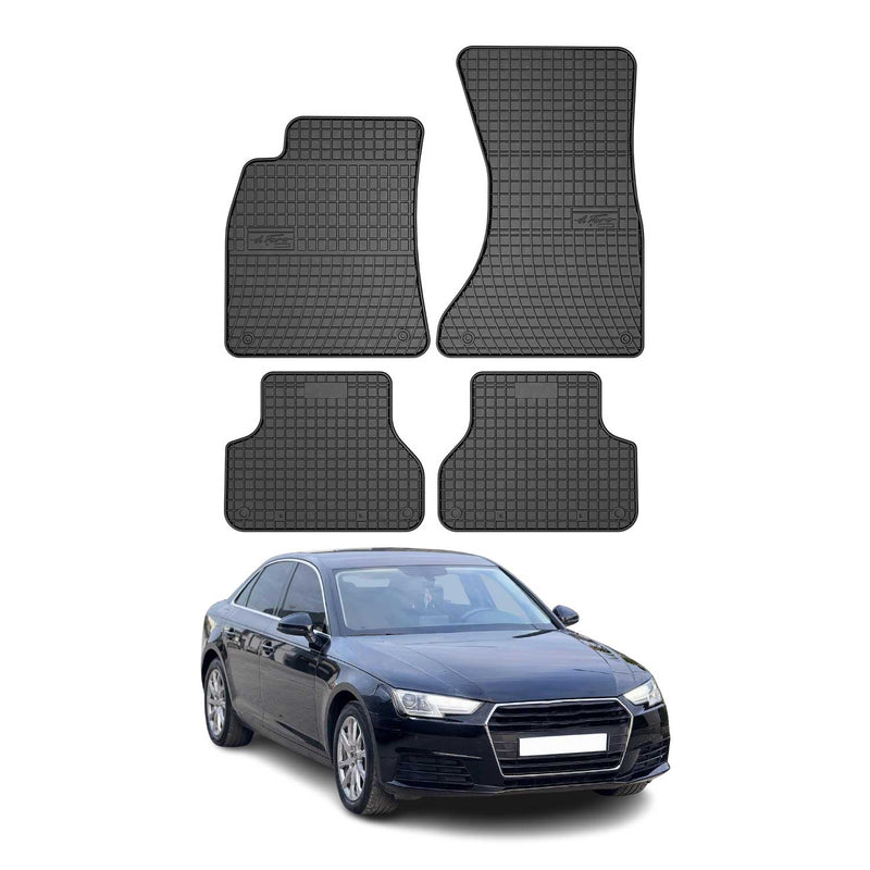 2016-2025 Audi A4 Limo Avant Allroad B9 Fußmatten Gummi Schwarz 4 tlg