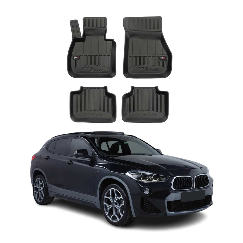 Tappetini BMW X2 F39 2018-2023 in TPE nero, 4 pezzi