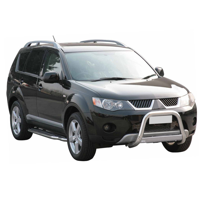 Protezione anteriore per Mitsubishi Outlander 2007-2009 ø63 acciaio argento
