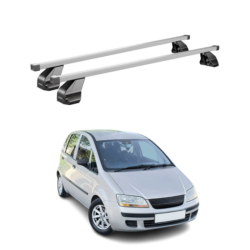 Portapacchi Menabo in acciaio per Fiat Idea 2005-2012, acciaio argento, 2 pezzi