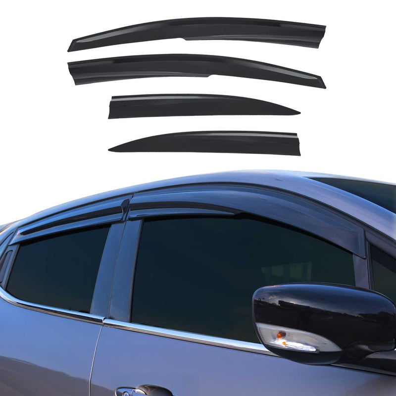 4 deflettori antivento e antipioggia per Honda Civic Limo 2005-2011 in acrilico scuro