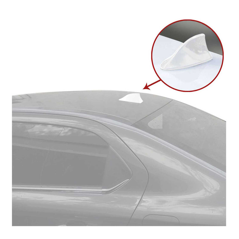 Antenna da tetto per auto, antenna AM/FM per autoradio, antenna a pinna di squalo bianca