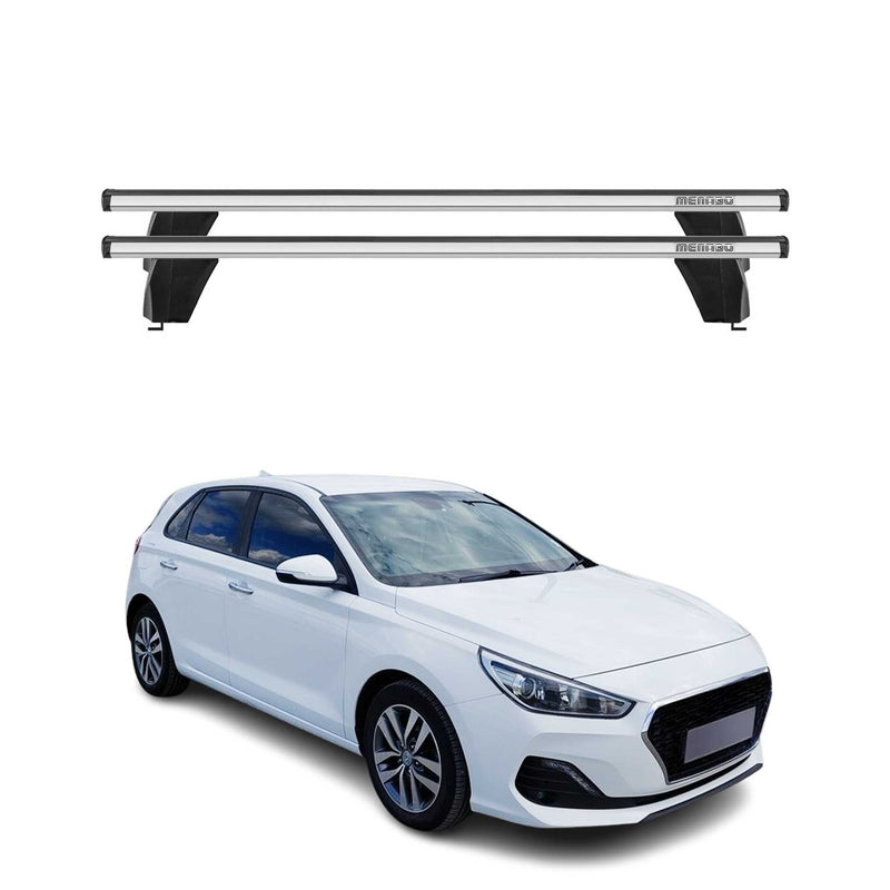 Barre trasversali portatutto Menabo per Hyundai i30 2016-2020 3 porte ABE grigio alluminio