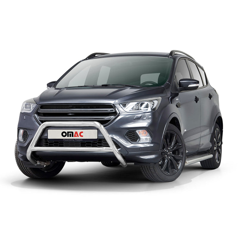 Barra di protezione anteriore per Ford Kuga 2017-2025 con ABE in acciaio argento