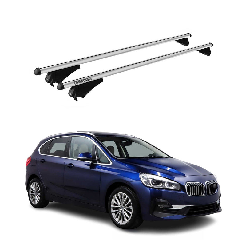 Portapacchi Menabo per BMW Serie 2 F45 Active Tourer 2014-2018 grigio alluminio