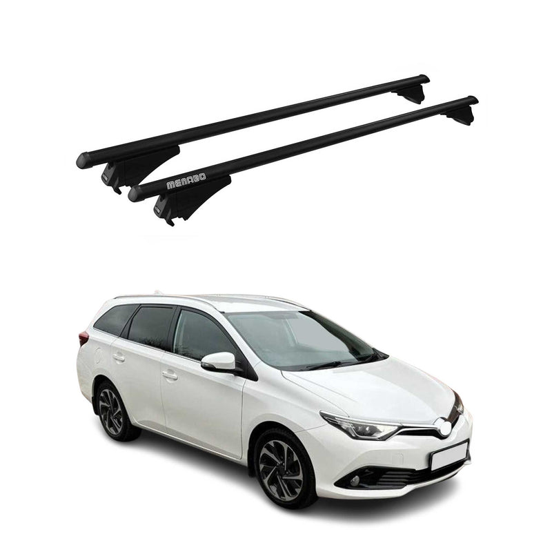 Barre portatutto Menabo per Toyota Auris E180 2013-2018 ABE alluminio nero 2x