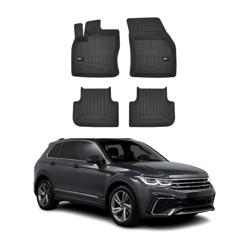 2018-2024 VW Tiguan Fußmatten TPE Schwarz 4 tlg